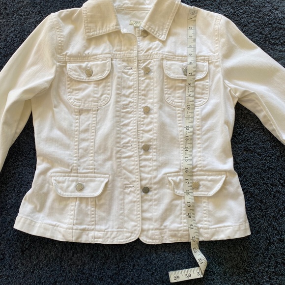 J. Jill White jean jacket - Picture 8 of 9